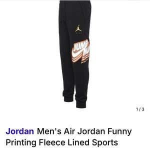 Men’s XXL | Black Joggers with Nike Logo- Jumpman
